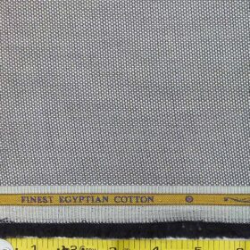 Soktas Men's Grey Giza Cotton Royal Oxford Weave Structured Shirt Fabric