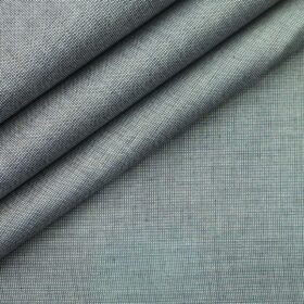 Solino Men's Silver Grey Giza Cotton Oxford Weave Shirt Fabric