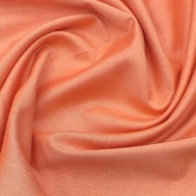 Solino Men's Peachish Orange Giza Cotton Oxford Weave Shirt Fabric