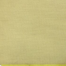 Solino Men's Flaxen Yellow Giza Cotton Jacquard Weave Shirt Fabric