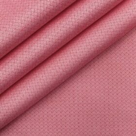 Solino Men's Rose Pink Giza Cotton Jacquard Weave Shirt Fabric