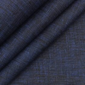Linen Club Dark Royal Blue 100% Pure Linen Structured Unstitched Trouser Fabric