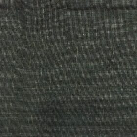 Arvind Dark Brownish Green 100% Pure Linen 25 LEA Structured Unstitched Trouser Fabric