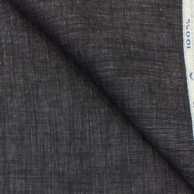 Arvind Dark Purplish Blue 100% Pure Linen 25 LEA Structured Unstitched Trouser Fabric