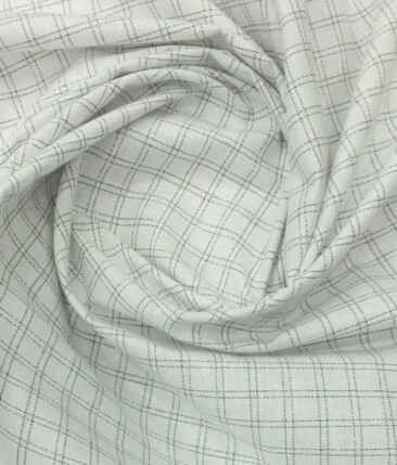 Raymond Dark Worsted Grey Trouser Fabric With Exquisite Khadi Look White Checks Shirt Fabric (Unstitched)
