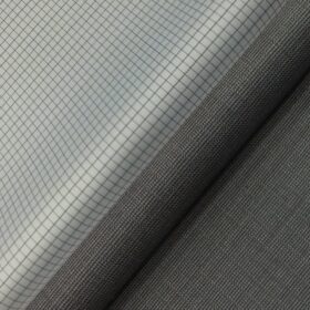 Raymond Dark Grey Structured Trouser Fabric With Exquisite Light Grey Checks Shirt Fabric (Unstitched)