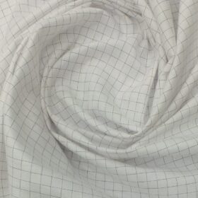 Raymond Dark Brown Self Checks Trouser Fabric With Exquisite White Checks Shirt Fabric (Unstitched)