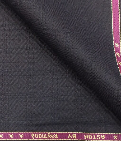 Raymond Dark Purple Self Check Trouser Fabric With Exquisite White base Purple Checks Shirt Fabric (Unstitched)