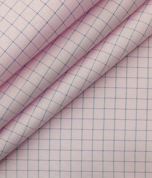 Raymond Dark Purple Self Design Trouser Fabric With Exquisite Light Pink Checks Shirt Fabric (Unstitched)