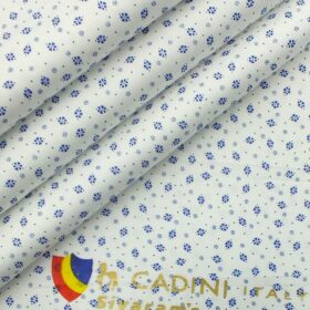 Raymond Bright Royal Blue Self Design Trouser Fabric With Cadini by Siyaram's Royal Blue Printed Shirt Fabric (Unstitched)