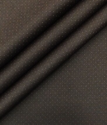 Don & Julio (D & J) Coffee Brown Dotted Premium Party Wear Three Piece Unstitched Suit Length Fabric (Unstitched - 3.75 Mtr)
