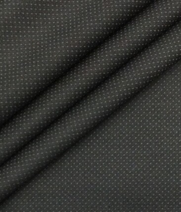 Don & Julio (D & J) Dark Grey Dotted Structured Premium Party Wear Three Piece Unstitched Suit Length Fabric (Unstitched - 3.75 Mtr)