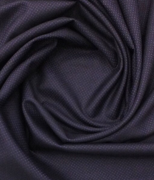 Don & Julio (D & J) Eggplant Purple Dotted Structured Premium Party Wear Three Piece Unstitched Suit Length Fabric (Unstitched - 3.75 Mtr)