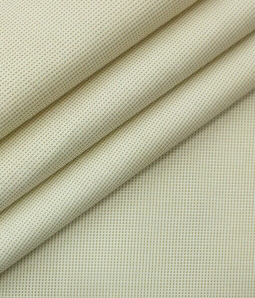 Exquisite Men's Beige Structured Cotton Blend Shirt Fabric