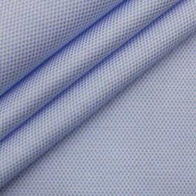 Exquisite Men's Light Blue Structured Cotton Blend Shirt Fabric