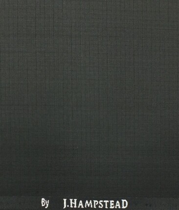 J.Hampstead by Siyaram's Men's Black Structured Poly Viscose Trouser Fabric (Unstitched - 1.25 Mtr)