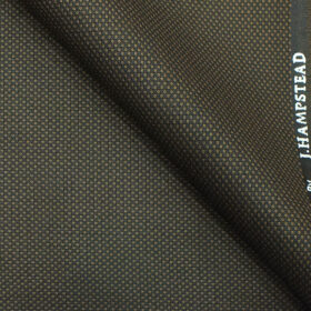 J.Hampstead by Siyaram's Men's Coffee Brown Structured Poly Viscose Trouser Fabric (Unstitched - 1.25 Mtr)