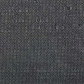J.Hampstead by Siyaram's Men's Dark Grey Dobby Structured Terry Rayon Party Wear Trouser Fabric (Unstitched - 1.25 Mtr)