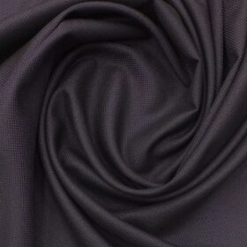 Mark & Peanni Eggplant Purple Royal Oxford Weave Structured Premium Party Wear Three Piece Unstitched Suit Length Fabric (Unstitched - 3.75 Mtr)