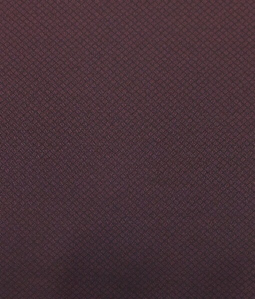 Mark & Peanni Plum Purple Jaquard Structured Premium Party Wear Two Piece Unstitched Suit Length Fabric (Unstitched - 3 Mtr)