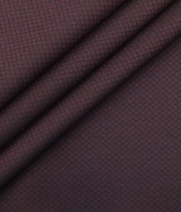 Mark & Peanni Plum Purple Jaquard Structured Premium Party Wear Two Piece Unstitched Suit Length Fabric (Unstitched - 3 Mtr)