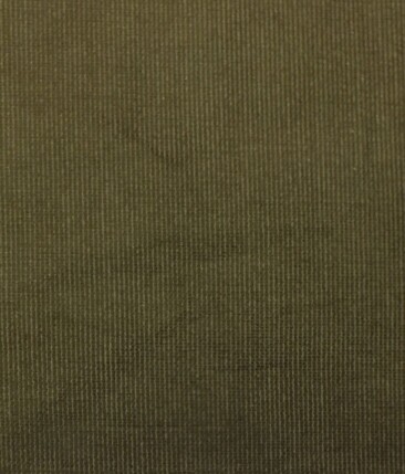 Arvind Wood Brown Self Design 98% Cotton Stretchable Corduroy Trouser Fabric (Unstitched - 1.30 Mtr)