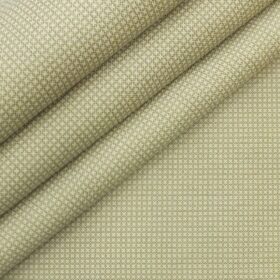 Arvind Cream Structured 98% Cotton Stretchable Corduroy Trouser Fabric (Unstitched - 1.30 Mtr)