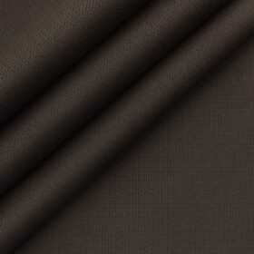 Arvind Brunetter Brown 100% Cotton Structured Trouser Fabric (Unstitched - 1.30 Mtr)