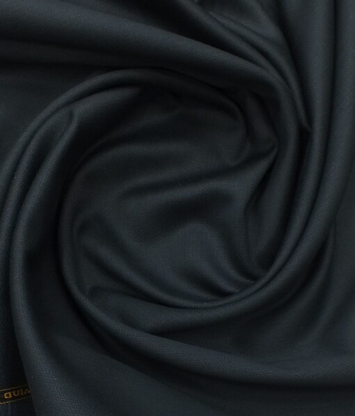 Arvind Navy Blue 100% Cotton Structured Trouser Fabric (Unstitched - 1.30 Mtr)