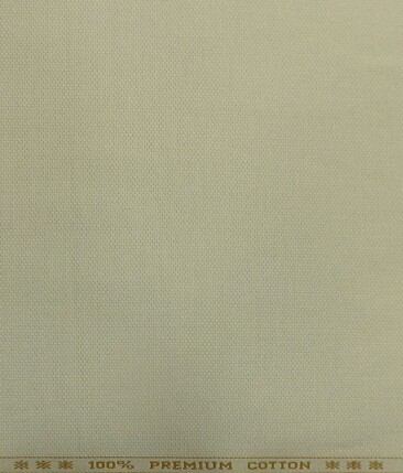 Arvind Oat Beige 100% Cotton Structured Trouser Fabric (Unstitched - 1.30 Mtr)