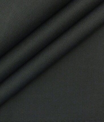 J.hampstead by Siyaram's Greyish Black 98% Giza Cotton Printed Stretchable Trouser Fabric (Unstitched - 1.30 Mtr)