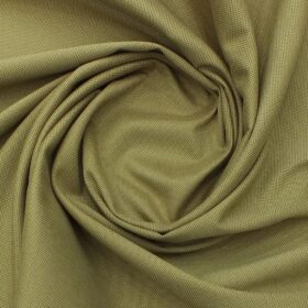 J.hampstead by Siyaram's Fawn Beige 98% Giza Cotton Printed Stretchable Trouser Fabric (Unstitched - 1.30 Mtr)