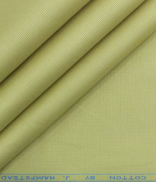 J.hampstead by Siyaram's Macaroon Beige 100% Cotton Structured Trouser Fabric (Unstitched - 1.30 Mtr)
