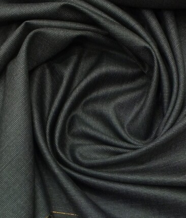 J.Hampstead by Siyaram's Dark Grey Structured Super 100's 35% Wool Premium Unstitched Three Piece Suit Fabric (3.75 Mtr)