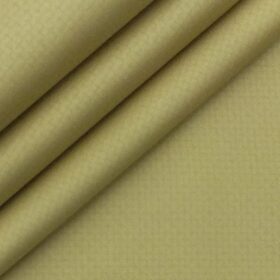 Saville & Young (S&Y) Biscotti Beige 100% Giza Cotton Self Design Printed Trouser Fabric (Unstitched - 1.30 Mtr)