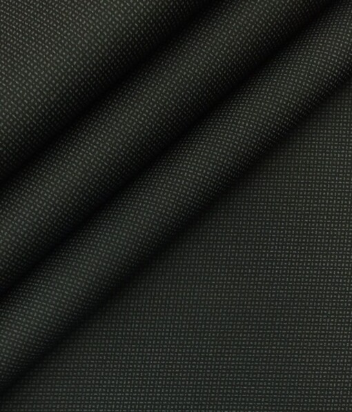 Saville & Young (S&Y) Greyish Black 100% Giza Cotton Dots Printed Trouser Fabric (Unstitched - 1.30 Mtr)