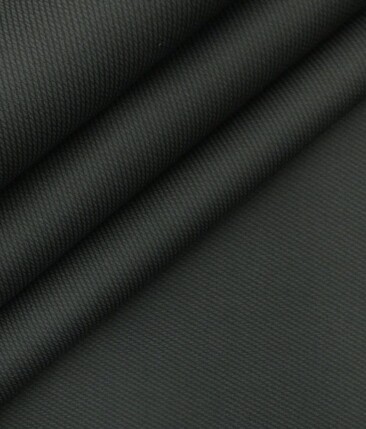 Saville & Young (S&Y) Black 100% Giza Cotton Structured Print Trouser Fabric (Unstitched - 1.30 Mtr)