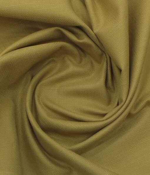 True Value Jet Medallion Yellow 100% Cotton Jute Weave Trouser Fabric (Unstitched - 1.30 Mtr)