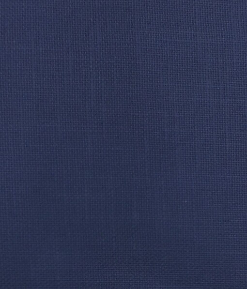 True Value Jet Royal Blue 100% Cotton Jute Weave Trouser Fabric (Unstitched - 1.30 Mtr)