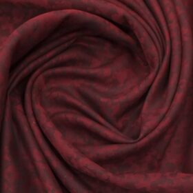 Linen Club Dark Maroon 100% Pure Linen 60 LEA Jacquard Structured Shirt Fabric (1.60 M)