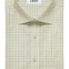 Arvind Men's Off White 100% Premium Cotton Multicolor Check Shirt Fabric (1.60 M)