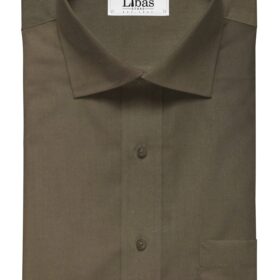 Bombay Rayon Men's Coffee Brown 100% Cotton Satin Weave Shirt Fabric (1.60 M)