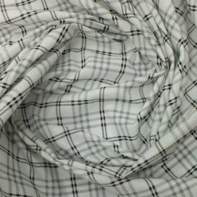 Raymond Black Structured Trouser Fabric With Exquisite White & Black Checks Shirt Fabric (Unstitched)