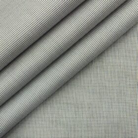 Raymond Worsted Grey Self Design Trouser Fabric With J.hampstead by Siyaram's White & Black Structured Shirt Fabric (Unstitched)
