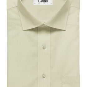 F.M. Hammerle Men's Creamish Beige 100% Egyptian Cotton Structured Shirt Fabric (1.60 M)