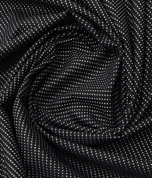 F.M. Hammerle Men's Black & White 100% Giza Cotton Dobby Shirt Fabric ...