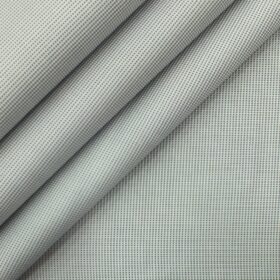 J.Hampstead by Siyaram's Men's Light Grey 100% Giza Cotton Pin-Point Oxford Weave Shirt Fabric (1.60 M)
