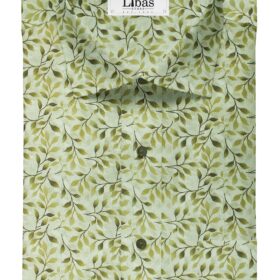 J.Hampstead by Siyaram's Men's Light Pistachious Beige & Green 100% Cotton Floral Printed Shirt Fabric (1.60 M)