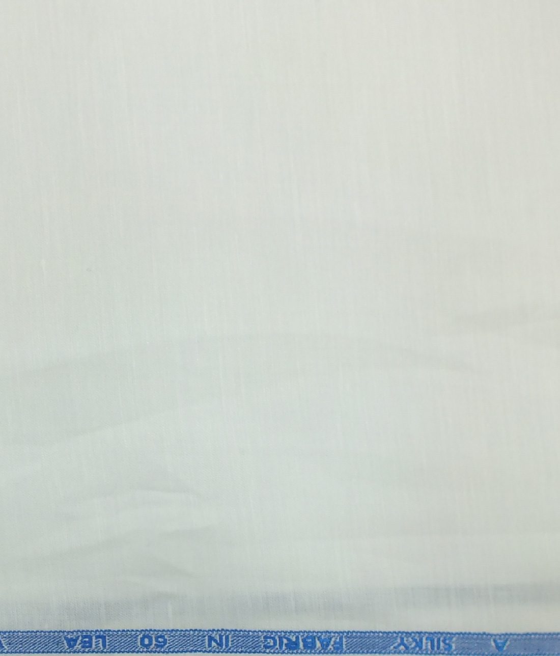 J.Hampstead by Siyaram's Men's White Silk Look 50% Cotton + 50% Linen 60 LEA White Solid Shirt Fabric (1.60 M)