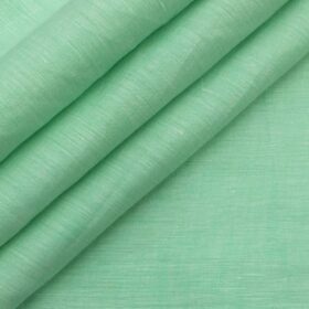 J.hampstead by Siyaram's Sea Foam Green 100% Pure Linen 60 LEA Self Design Shirt Fabric (1.60 M)